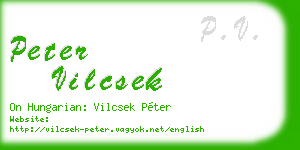 peter vilcsek business card